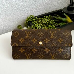 Louis Vuitton Brown and Gold Monogram Wallet
